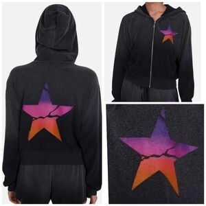 NWT Lauren Moshi Lachelle Ombre Cracked Star hoodie